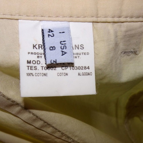 Krizia Jeans Cropped Cotton Pants new, size S beige