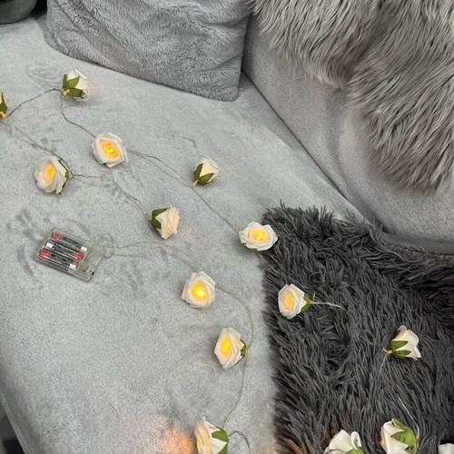 Decorative garland used, rose flowers, length 2.40 m