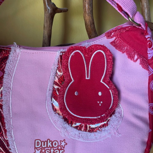 Pink Duko Star shoulder bag new with red bunny wallet