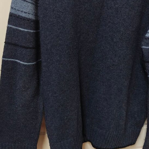 Wool cardigan used, black and gray, size L