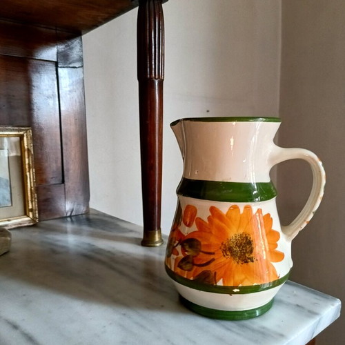 Large jug like new, slight chip on rim, height 20 cm