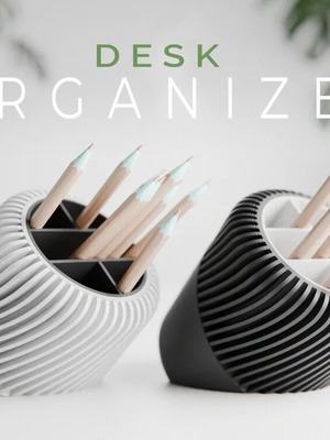 3D Printed Desk Organizer new with modern design and practical compartments