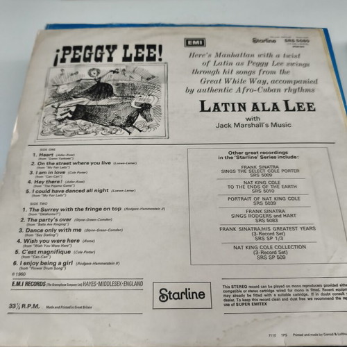 Peggy Lee Latin Ala Lee vinyl LP album used