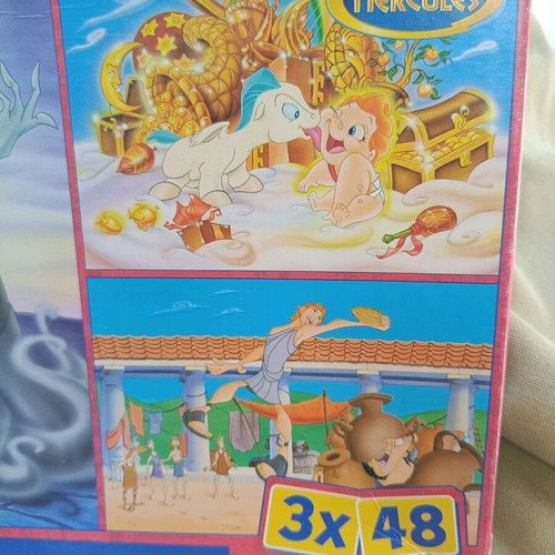 Vintage Clementoni Disney puzzles used, 2 puzzles of 48 pieces each