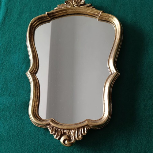 Vintage Rocaille Style Louis XV Mirror like new with gold wooden frame
