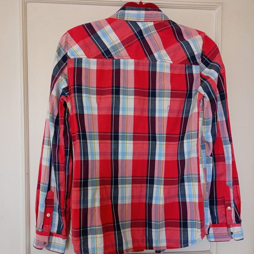 Zara checked shirt like new, blue and red, fitted cut