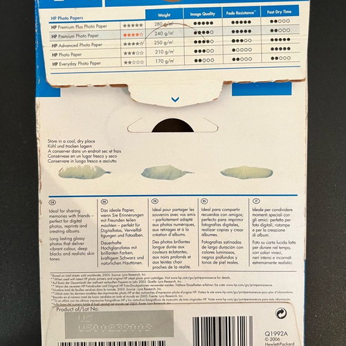 HP photo paper 10x15 like new, 51 sheets