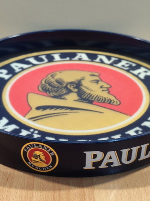 Paulaner Μπίρα Διαφημιστικός Πλαστικός Αντιολισθητικός Δίσκος Σερβιρίσματος Μεταχειρισμένος
