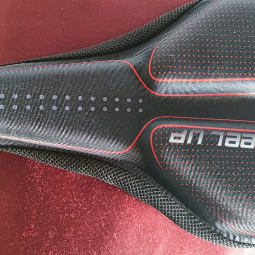 Bicycle saddle cover new orthopedic with cushions black and red