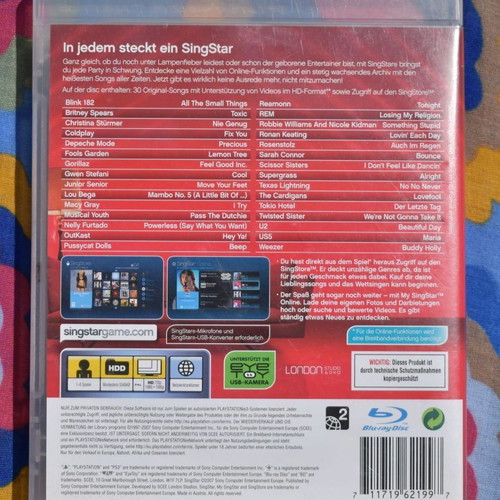 SingStar PlayStation 3 (PS3) like new