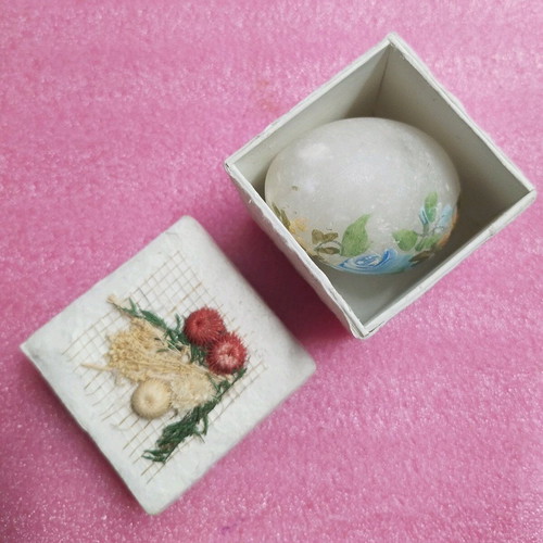 Easter marble egg with handmade painting 6 cm new