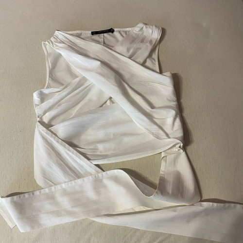 Zara Basic white crossover sleeveless top size S like new