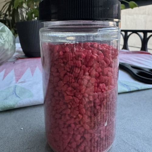 Decorative red stone used, decorative sand or colored gravel
