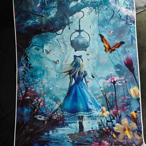 Canvas print Alice in Wonderland 30x40 like new