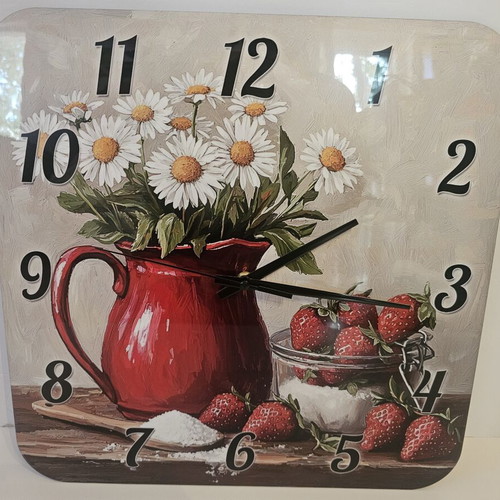 Decorative wall clock wooden, new, silent analog