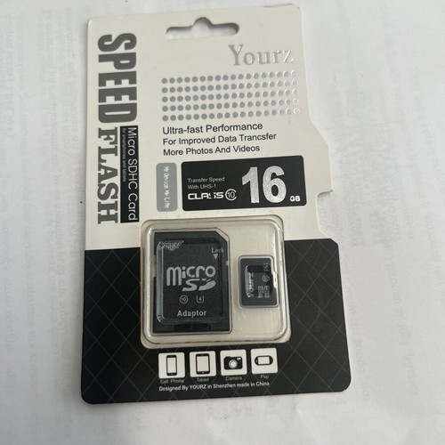Memory Card new, 16GB Micro SDHC with adapter