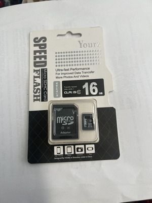 Memory Card new, 16GB Micro SDHC with adapter