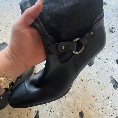 Boxer black leather boots new, size 41