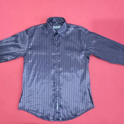 Long-sleeve shiny shirt like new, size M, purple