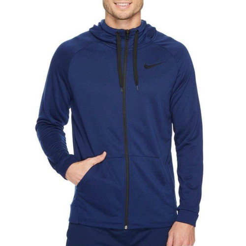 Nike 860465 Dri-Fit Dry Hoodie FZ Fleece men's sweatshirt like new, size L, blue