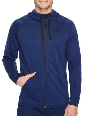Nike 860465 Dri-Fit Dry Hoodie FZ Fleece men's sweatshirt like new, size L, blue