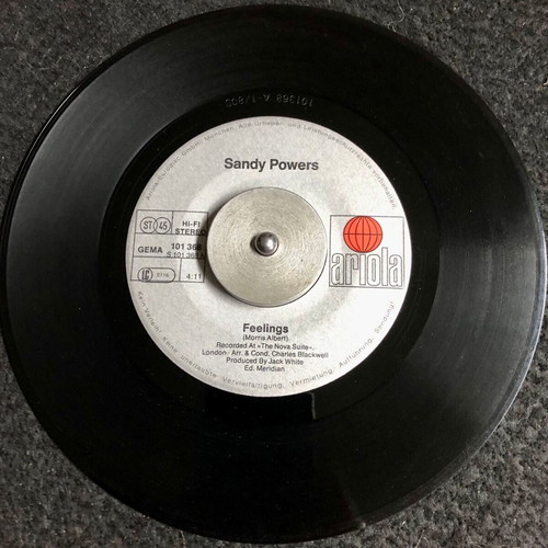 Sandy Powers Feelings vinyl 7" single used, pop