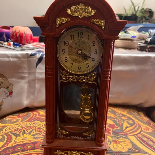 Collectible tabletop clock used, decorative