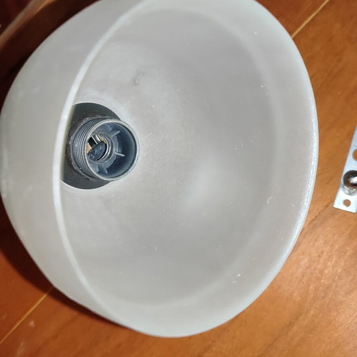 Wall light chrome with white matte glass 20cm, like new