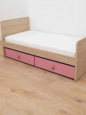 Children's bed with 2 drawers and motherbaby antibacterial mattress, used