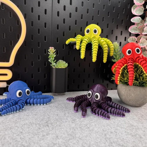 Articulated octopus toy, cute and flexible