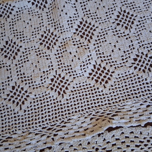 Handmade crochet doilies set of 4 used