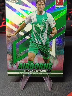 2023 Topps Chrome Bundesliga Niklas Stark Airborne card like new