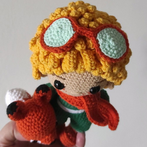 Knitted Little Prince handmade new with crochet