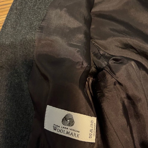 Italian wool coat used, gray, size S