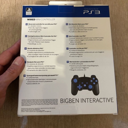 Wired Official Mini Controller PlayStation 3 sealed BigBen Interactive new