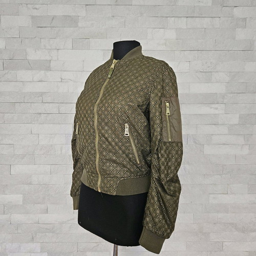 Guess women's jacket size XS like new, army green with lace