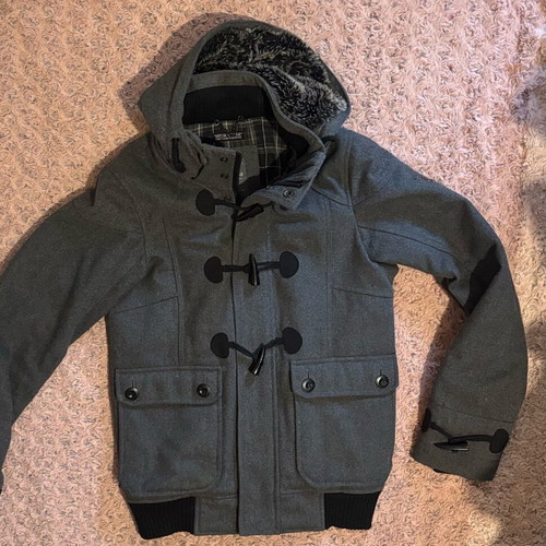 Montgomery wool jacket Pull & Bear like new, gray and black