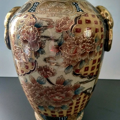 Satsuma vase used, height 32 cm