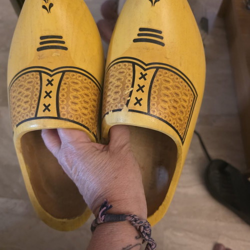 Dutch wooden clogs size 38 used, vintage heavy