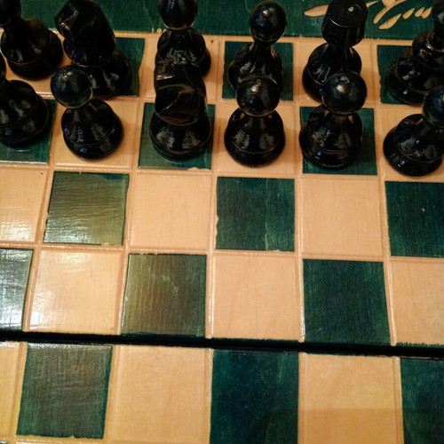 Wooden Chess Set like new, 1970