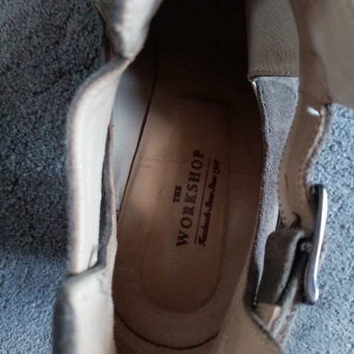 THE WORKSHOP handmade gray suede ankle boots used size 39