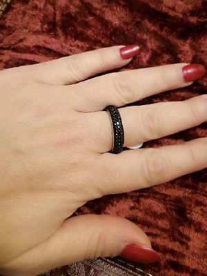 Black full band ring new
