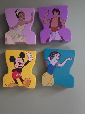 Disney wooden figures set used
