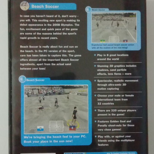 Beach Soccer videogame used, PC