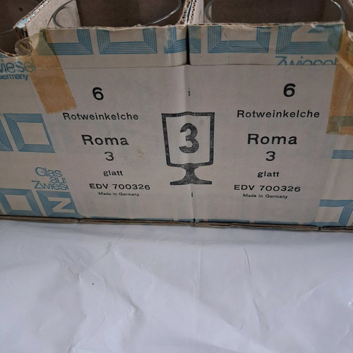 Zwiesel Glas Roma 3 vintage wine glasses set of 12, crystal new