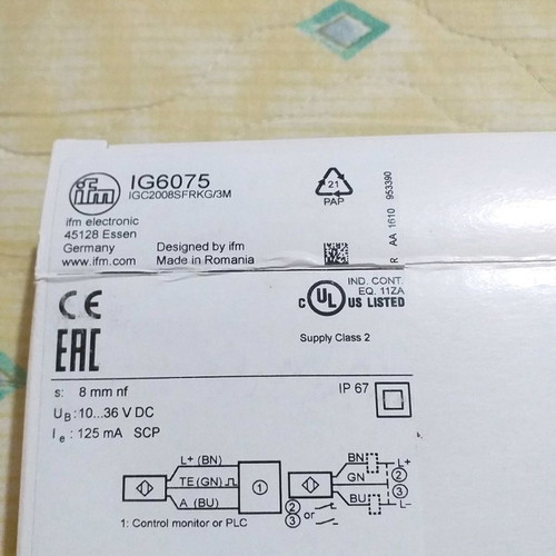 IFM IG6075 Inductive Proximity Switch new