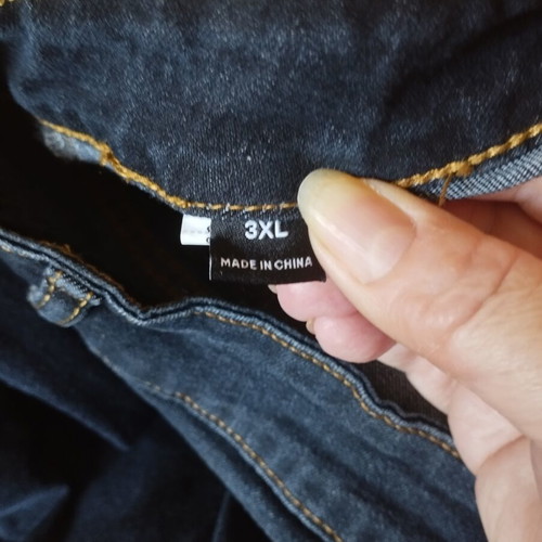 Stretch denim pants plus size XXXL, flawless, blue