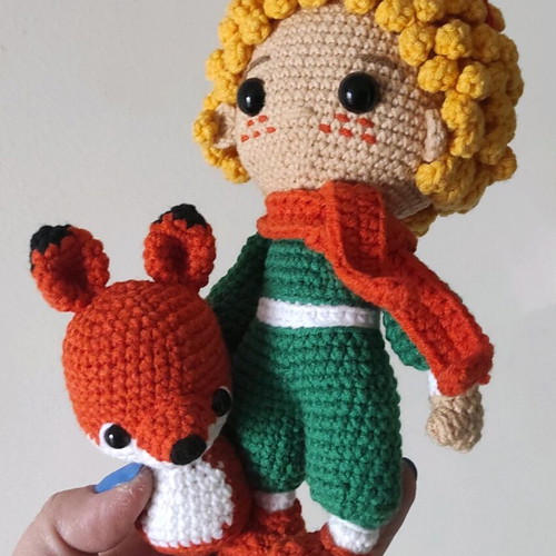Knitted Little Prince handmade new with crochet