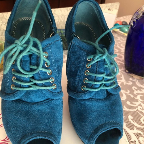 Celebrity ankle boots like new, size 38, green-turquoise