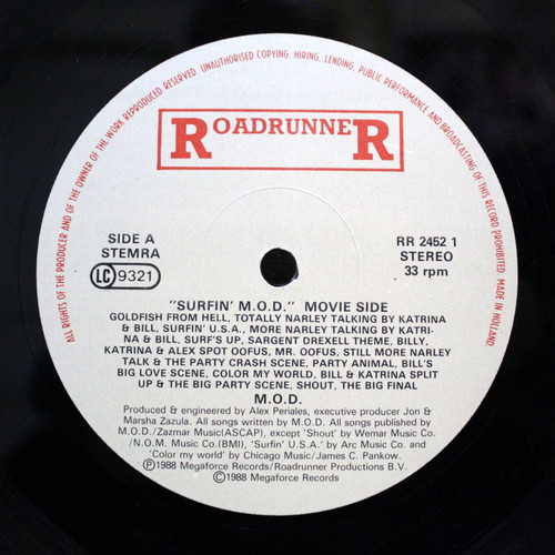 M.O.D. Surfin' M.O.D. vinyl LP album used